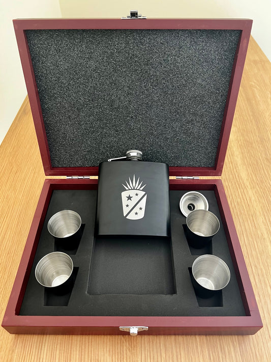 Flask and Tasting Cups Set